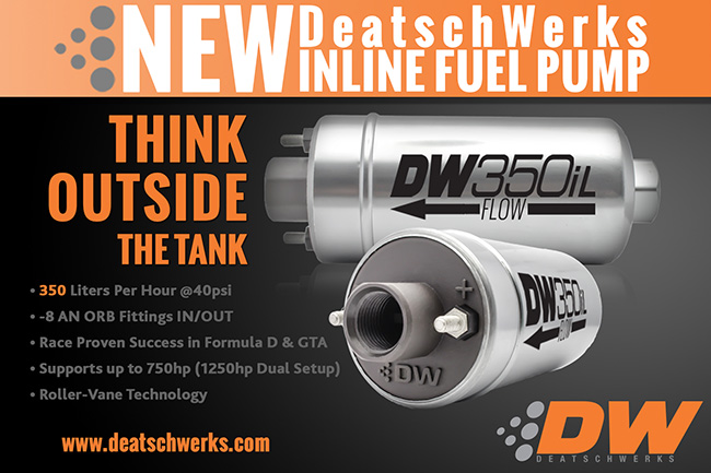 DeatschWerks DW350iL In-Line Fuel Pump